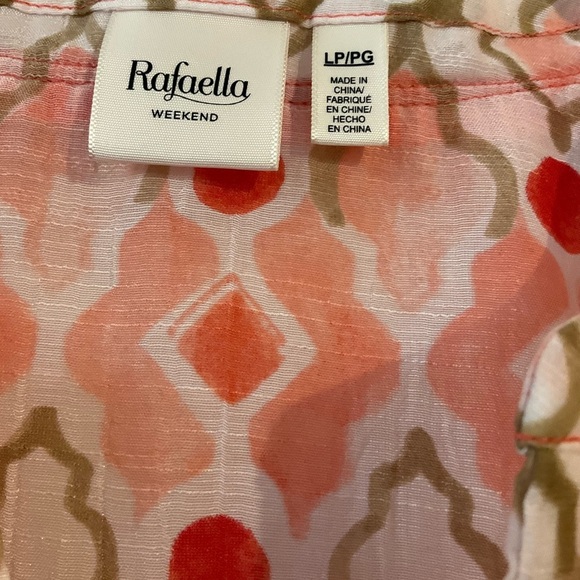 Rafaella Top - Blouse - Tunic LP Polyester Tangerine, Peach, Beige 3/4 Sleeves - Picture 6 of 10